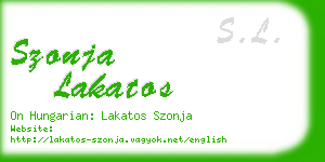 szonja lakatos business card